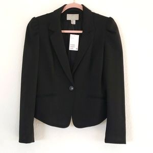 NWT H&M Black Blazer Professional Hi Lo Hem Modern Blazer Size 6